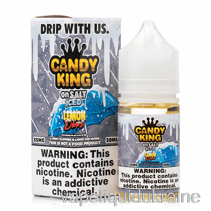 Vape Liquid Ukraine ICED Lemon Drops - Candy King On Salt - 30mL 35mg